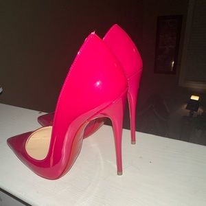 new Christian Louboutin So Kate 35 hot pink, pant leather